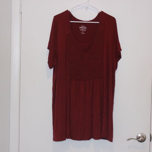 Torrid Super Soft Scoop Neck Smocked Front Panel Top women size 5x - Picture 3 of 9